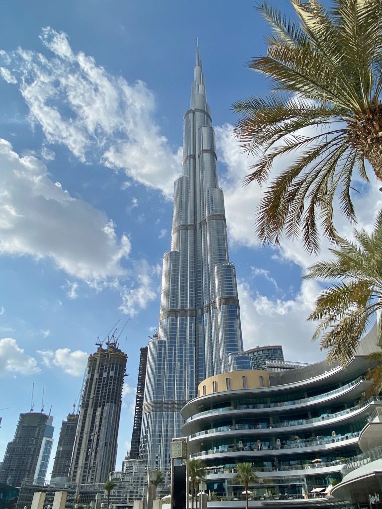 dubai-skyscrapers-with-blue-skies-in-the-background